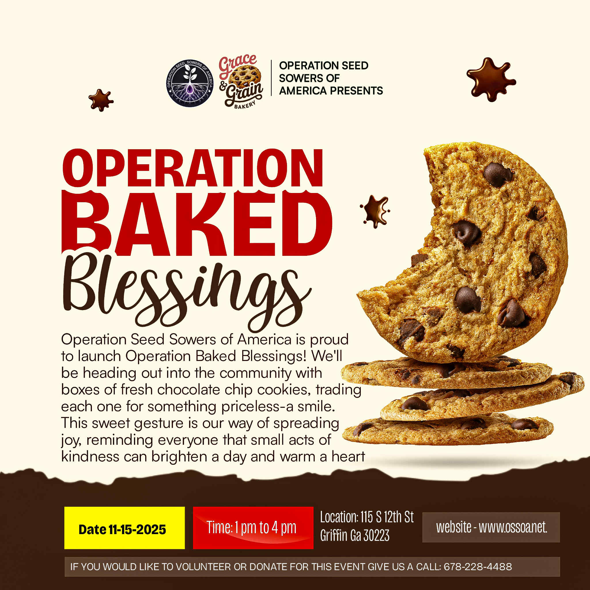 Operation: Baked Blessings flyer