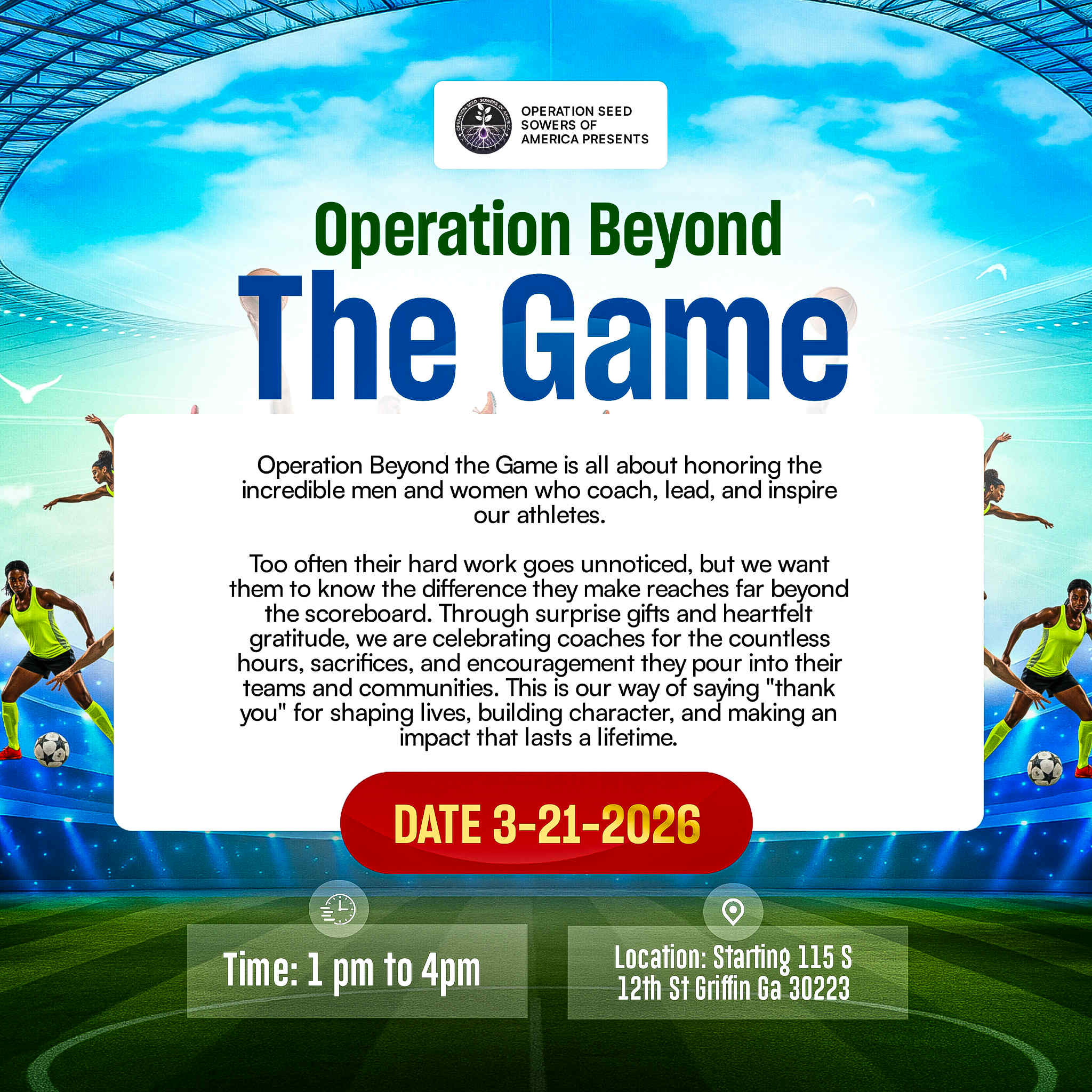 Operation: Beyond the Game flyer