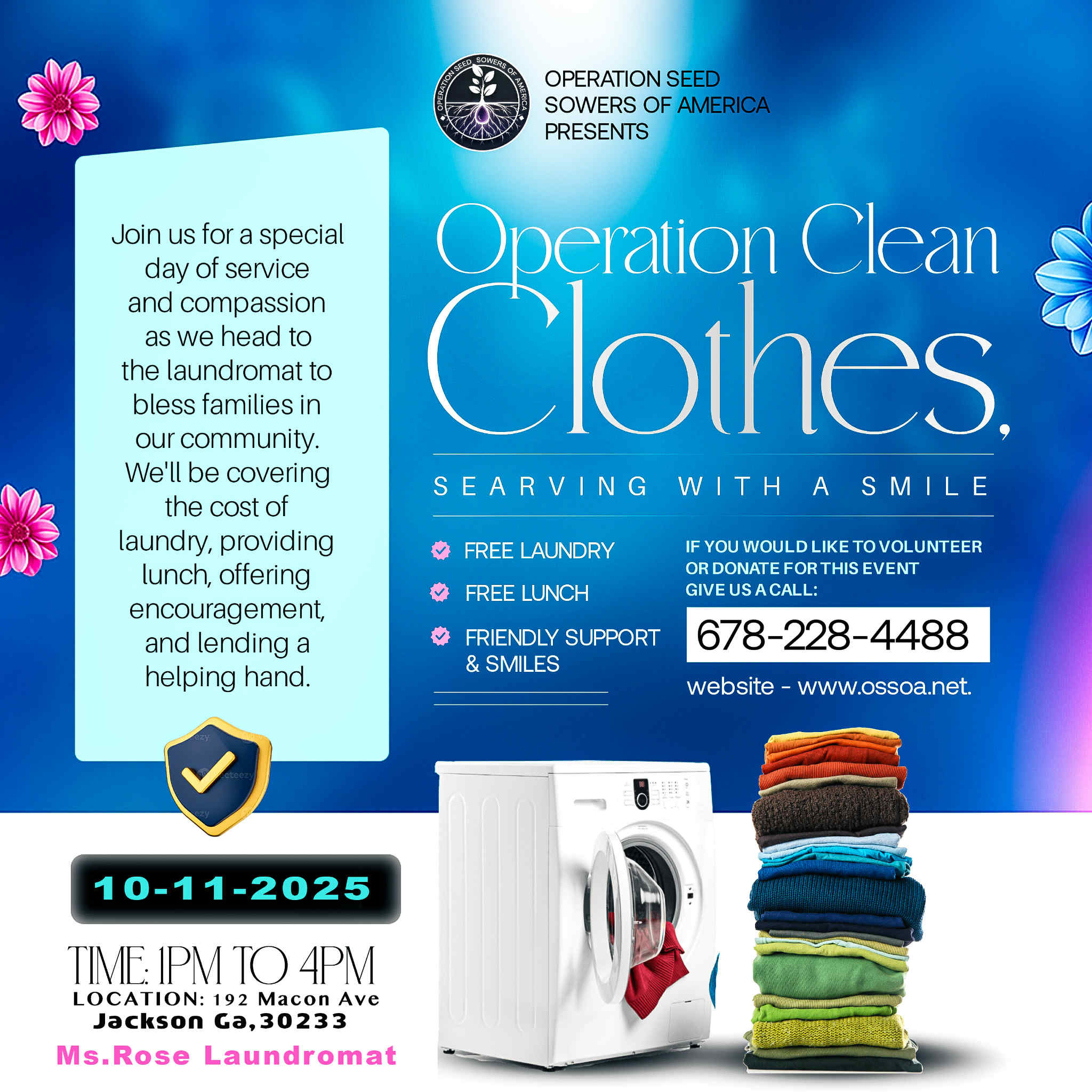 Operation Clean Clothes flyer