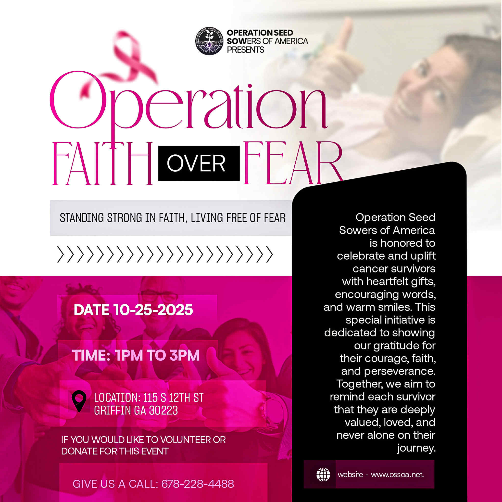 Operation: Faith Over Fear flyer