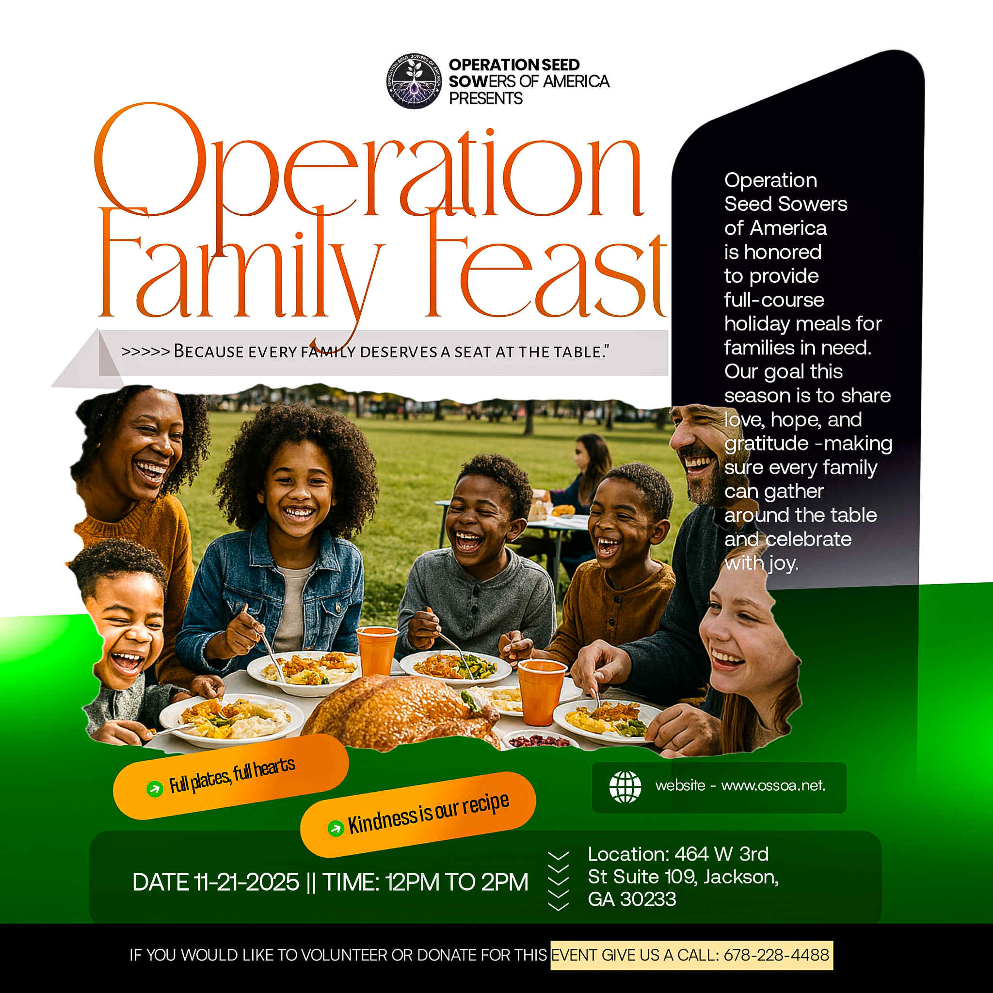Operation Family Feast flyer