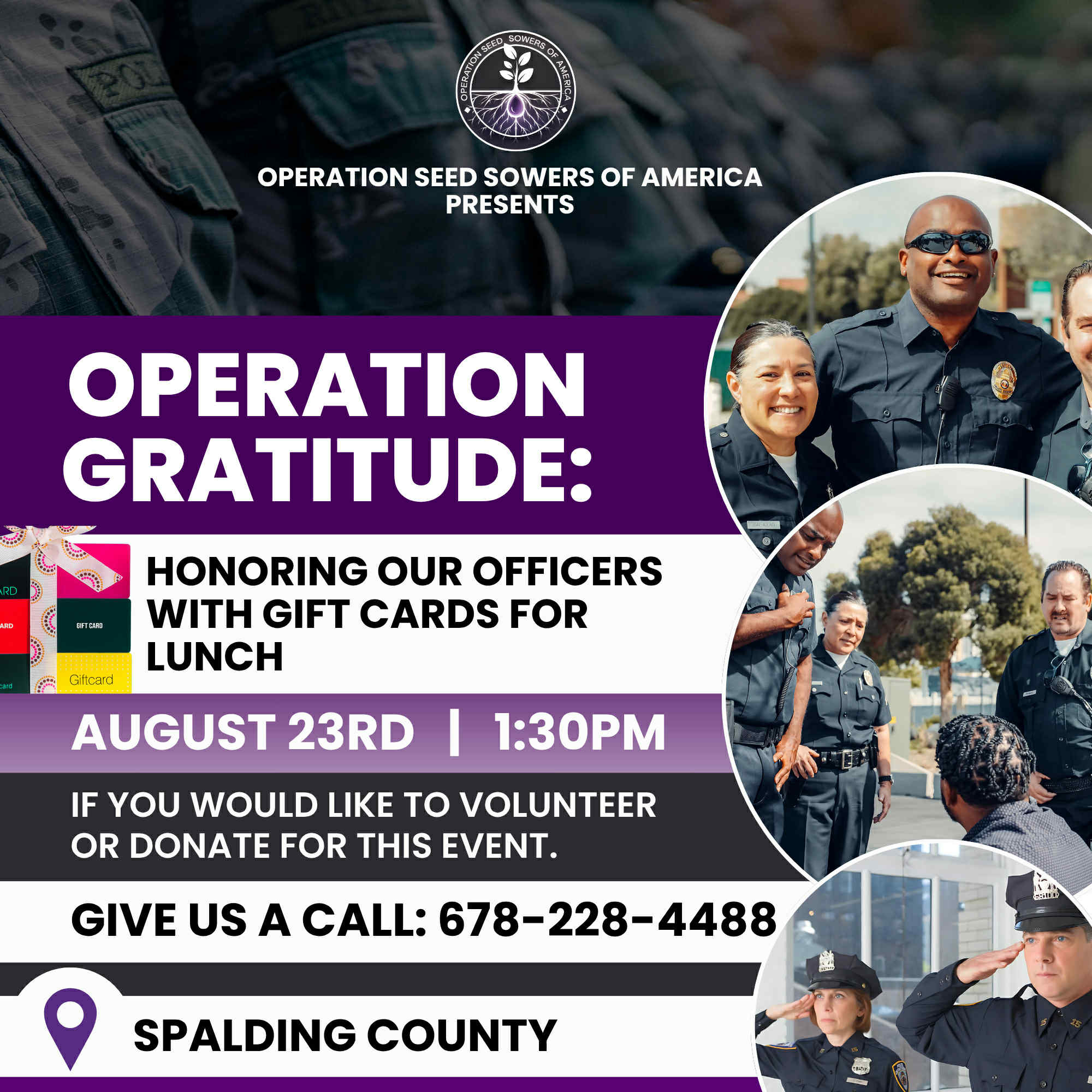 Operation Gratitude flyer