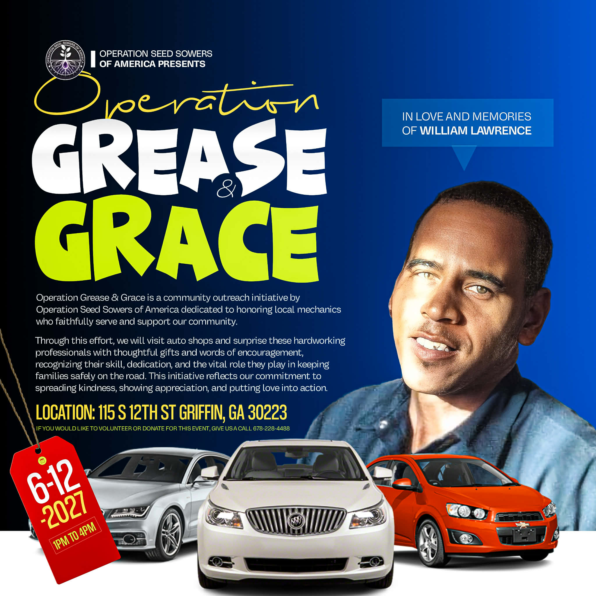 Operation Grease & Grace flyer