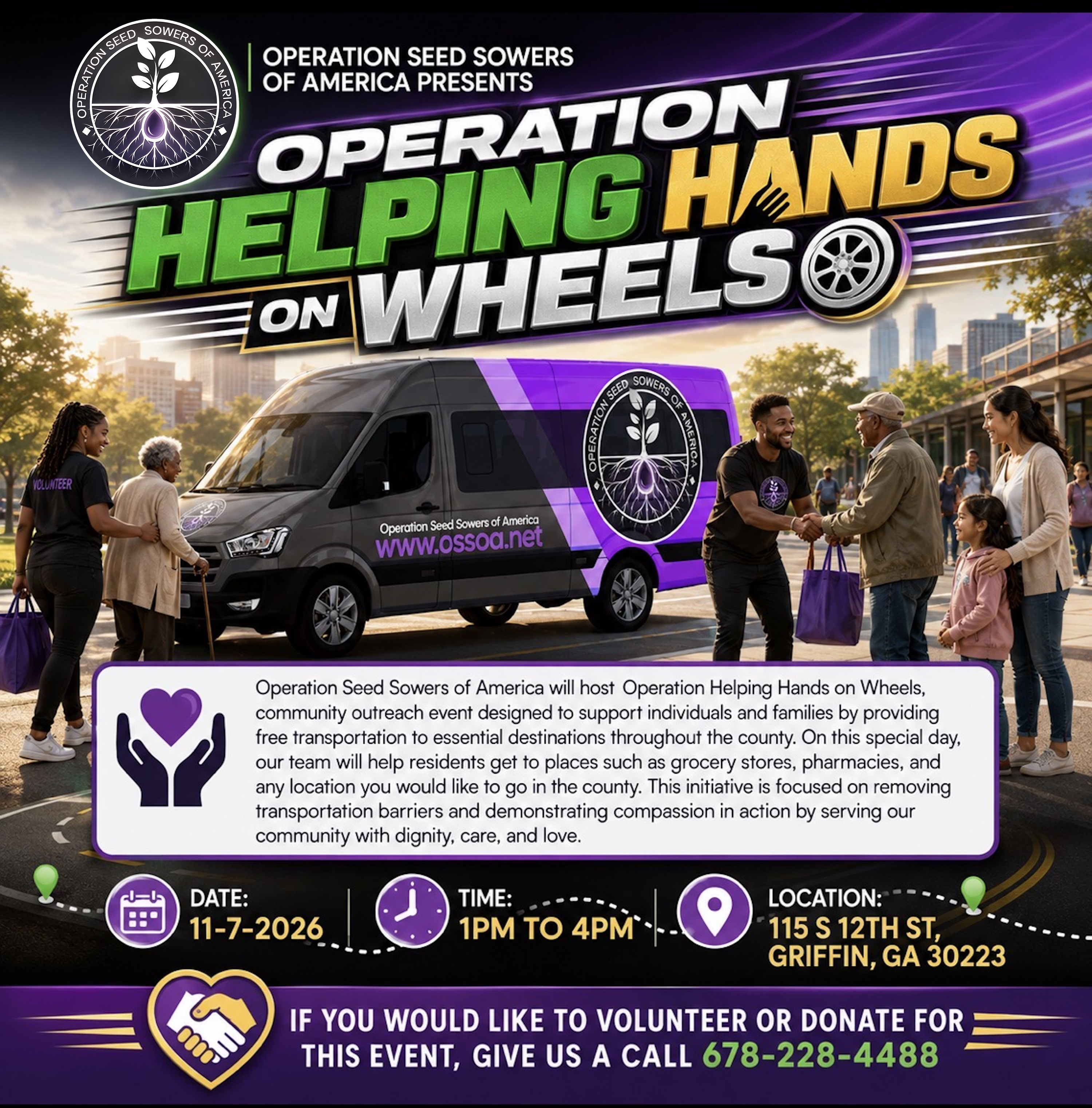 Operation Helping Hands on Wheels flyer