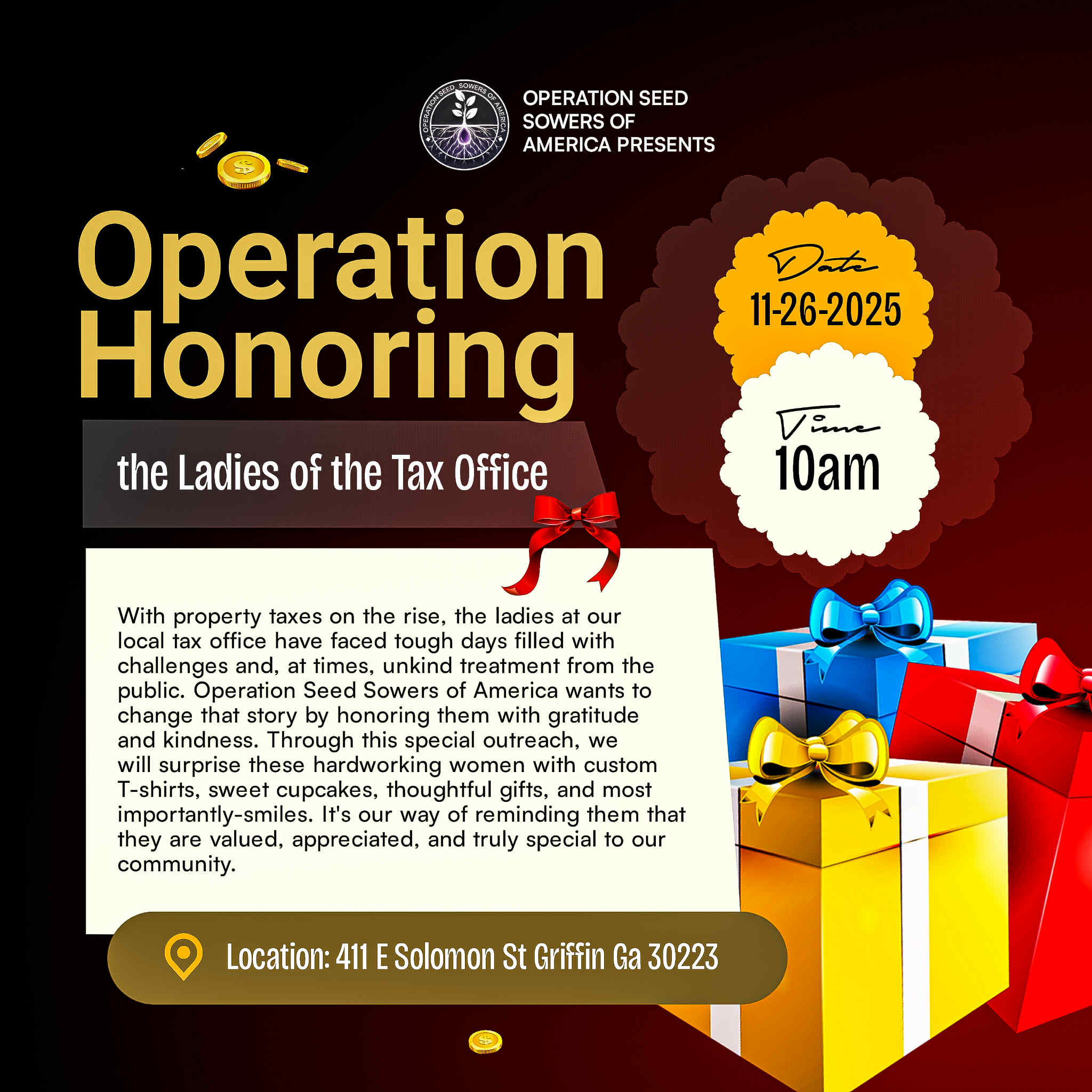 Operation: Honoring the Ladies of the Tax Office flyer