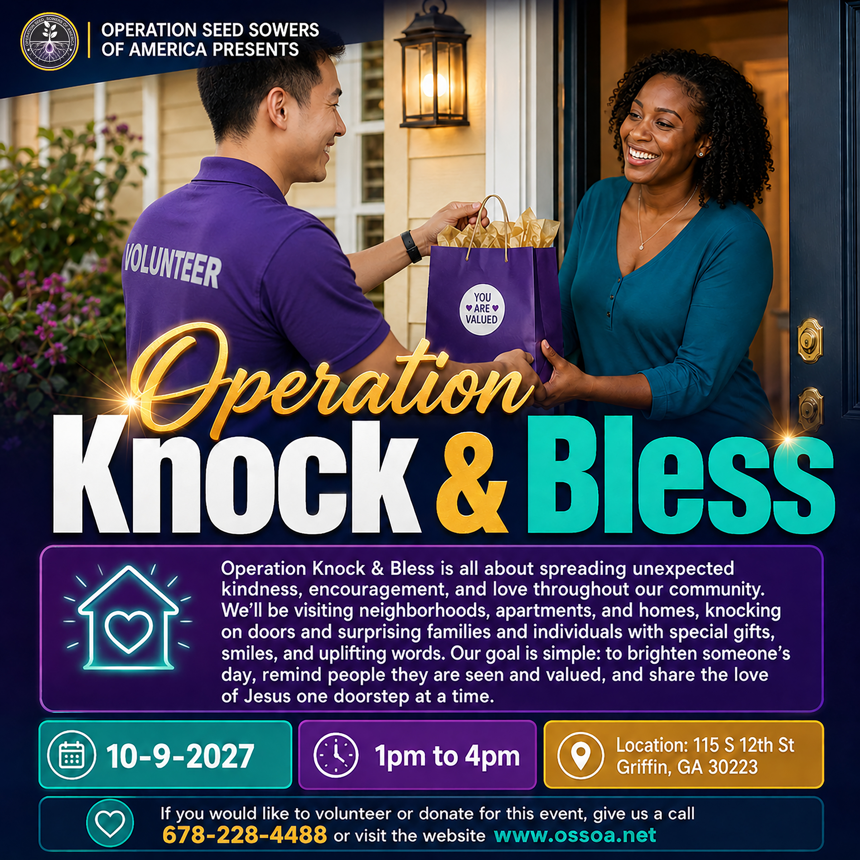 Operation Knock & Bless flyer