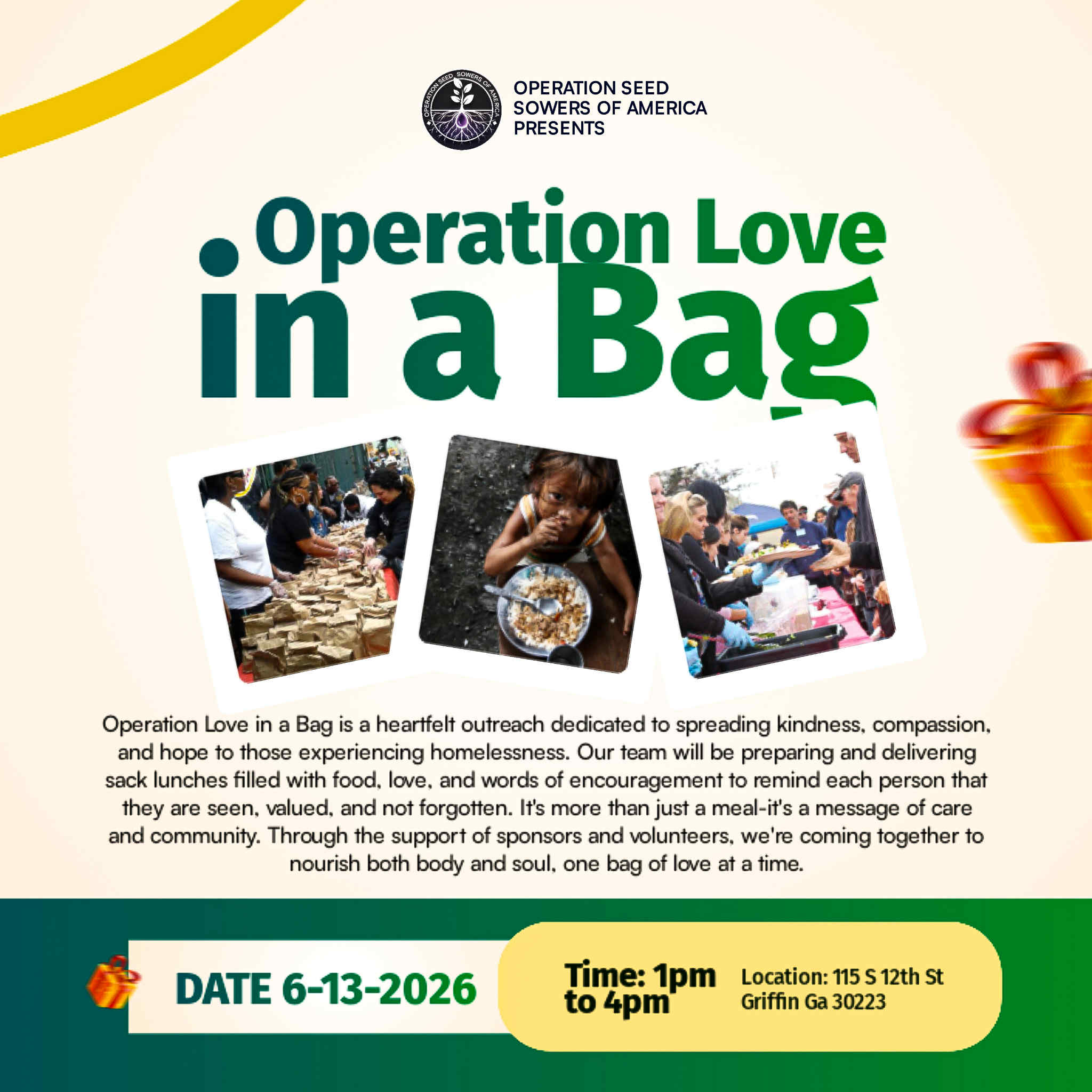 Operation: Love in a Bag flyer