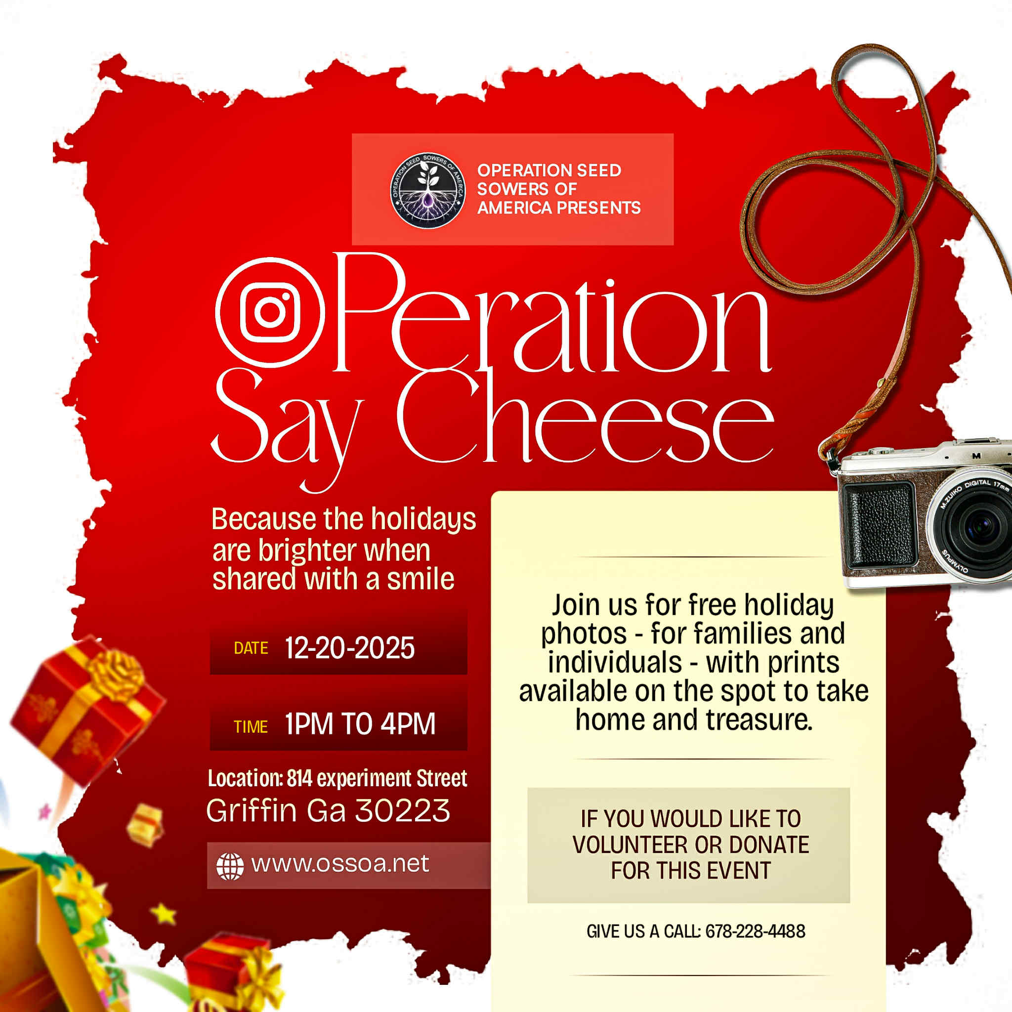 Operation: Say Cheese flyer