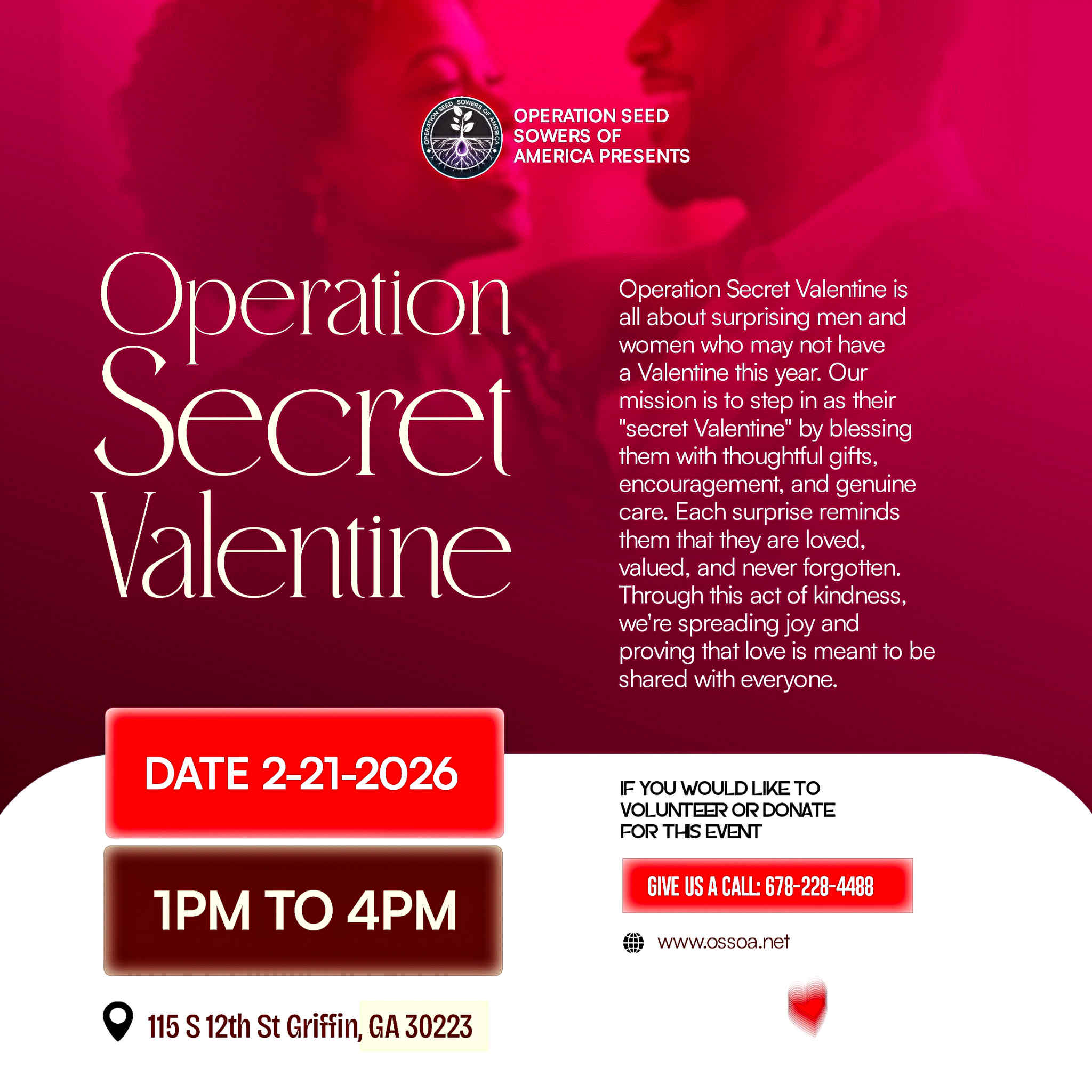 Operation: Secret Valentine flyer