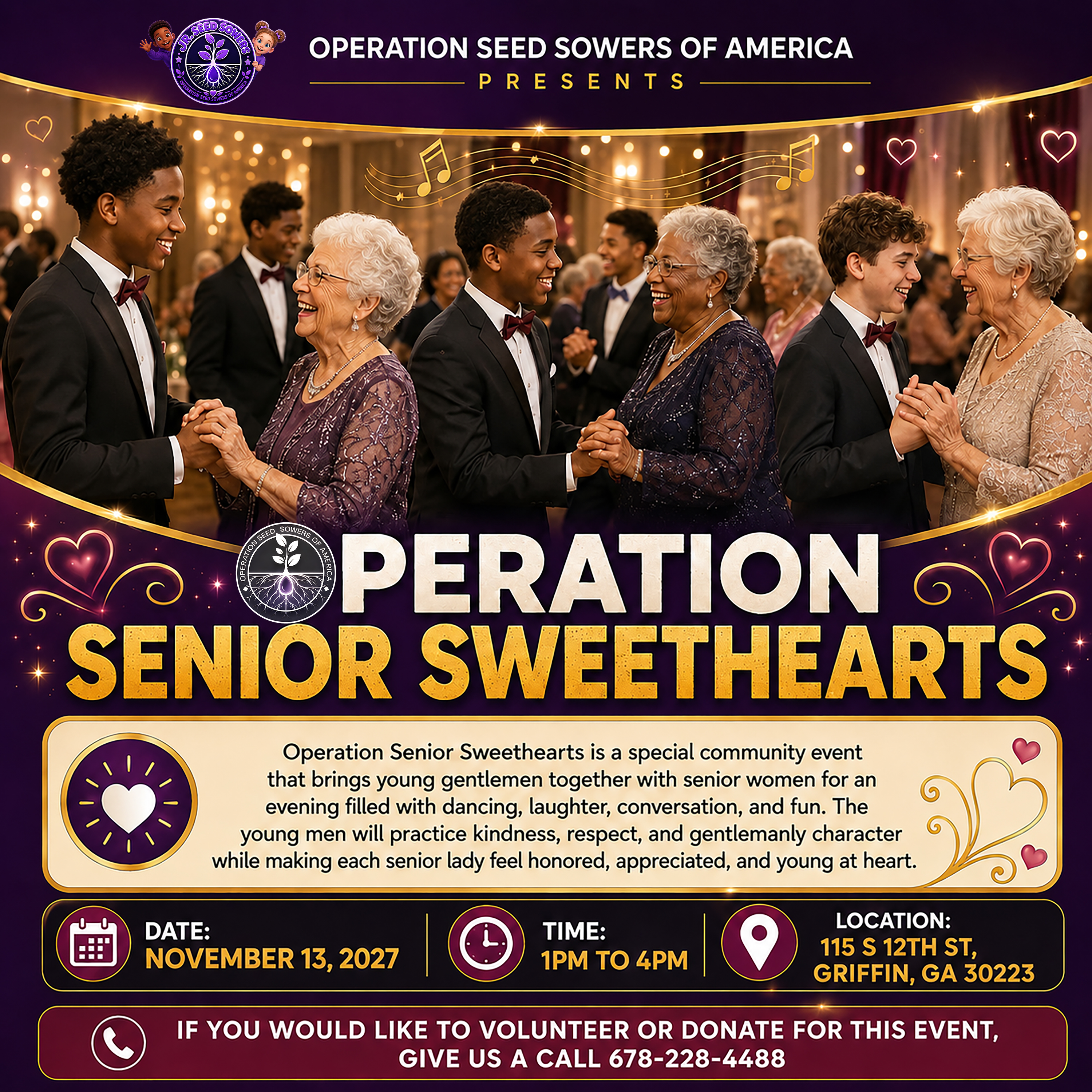 Operation Senior Sweethearts flyer
