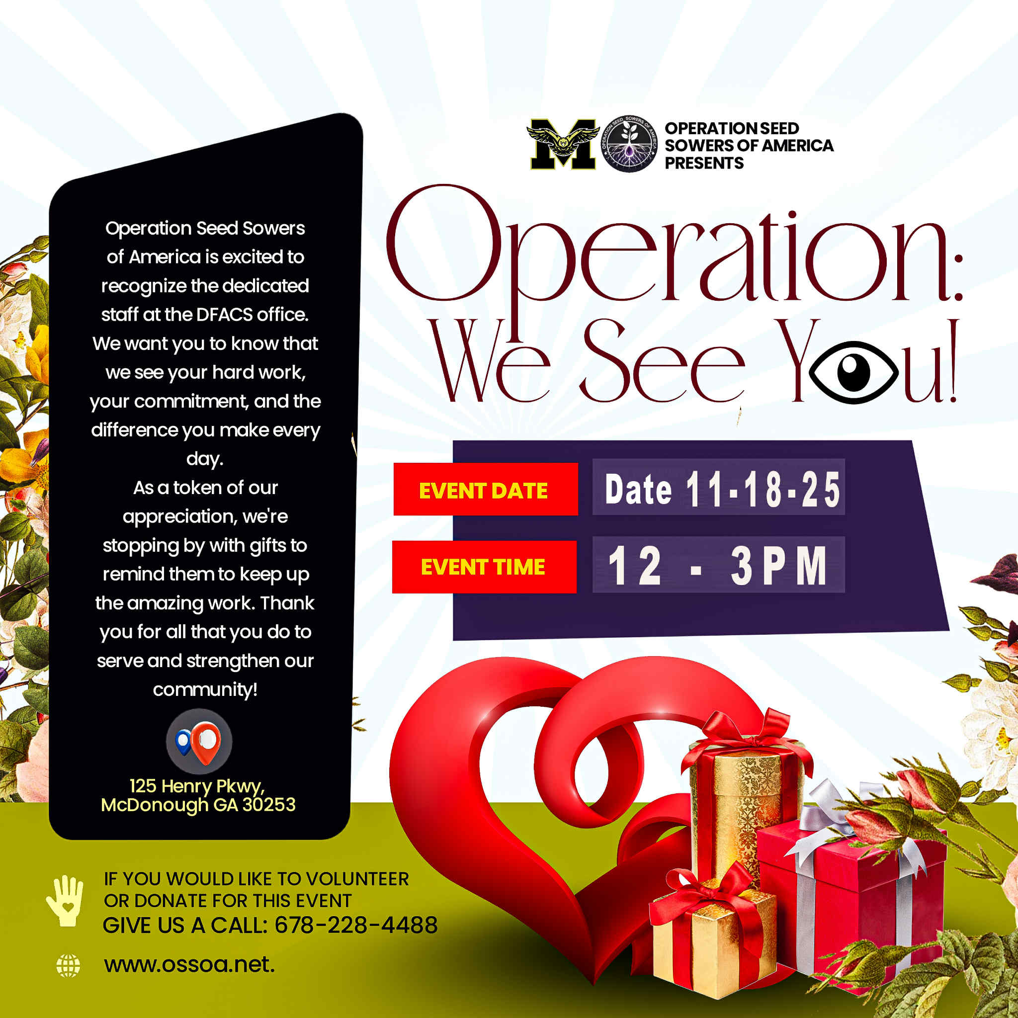 Operation: We See You! flyer